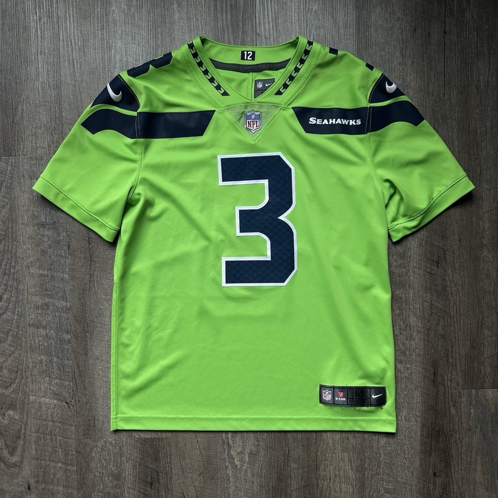 NWT Nike Vapor Seattle Seahawks #3 Russell Wilson NFL Authentic Jersey 40/M